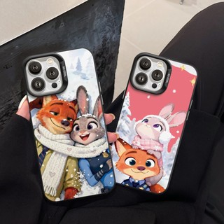 Ốp Lưng iPhone Cặp Đôi Cáo Thỏ IMD Cứng Nhám Chống Sốc, Bảo Vệ Camera- iP 7/8/X/XS/11/12/13/14/15/16/17/Plus/Pro/Max/Air