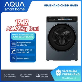 [SẢN PHẨM MỚI 2025] Máy giặt cửa trước inverter 12kg AW12-BD4377U1L(GN) - Tự động phân bổ nước giặt xả - Color AI 7