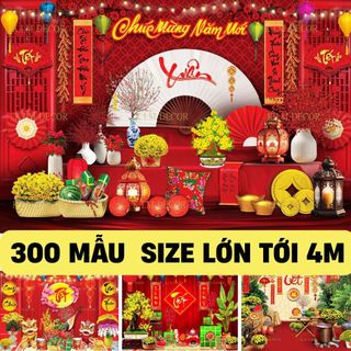 Phông Tranh Vải Trang Trí Năm Mới 2026 6D Sắc Nét,  Backdrop Chụp Ảnh Sự Kiện Ngày Tết, Xuân BÍNH NGỌ 2026 TET06 BEEKIDS
