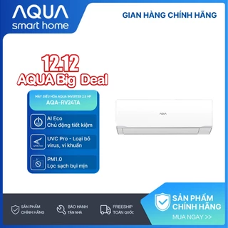 Máy điều hòa Aqua 1 chiều Inverter 2.5 HP AQA-RV24TA - Freeship toàn quốc