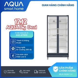 {SẢN PHẨM MỚI 2025] Tủ mát AQUA 625 lít AQS-AF760H - Làm lạnh 360 độ - 5 ngăn mát - Freeship