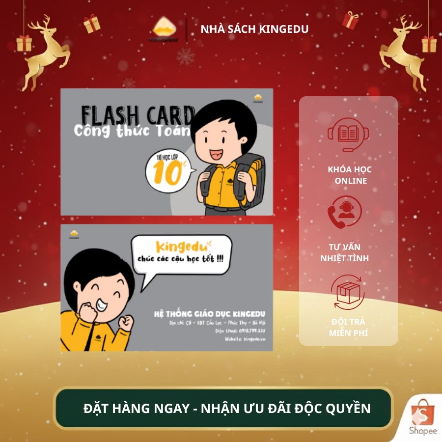Flash card - KINGEDU Công Thức Toán 10 Bứt Phá 8+ 9+ Chinh Phục Toán 10 ...