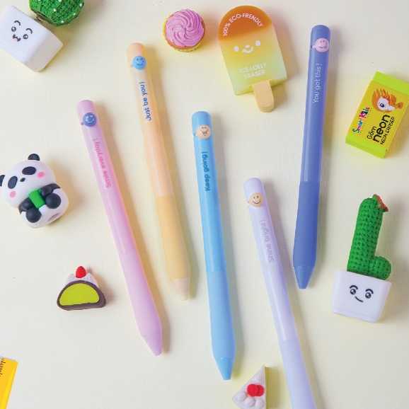 [MỚI VỀ] Bút Gel BITEX G16 Happy – Viết Êm Trơn, Thiết Kế Pastel Dễ Thương