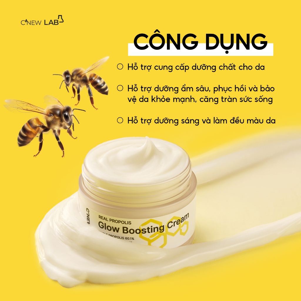 Kem dưỡng keo ong cấp ẩm C'New Lab Real Propolis Cream (50ml)