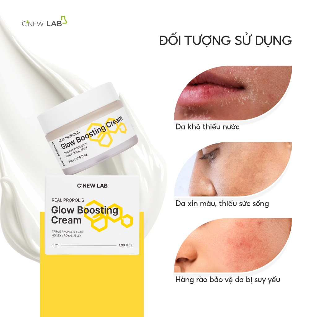 Kem dưỡng keo ong cấp ẩm C'New Lab Real Propolis Cream (50ml)