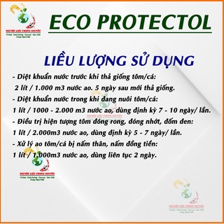 Chất Diệt Nấm, Ghẻ, Xuất Huyết Trên Cá, Diệt Khuẩn, Kí Sinh Trùng Ao Tôm, Protectol chai 1000ml