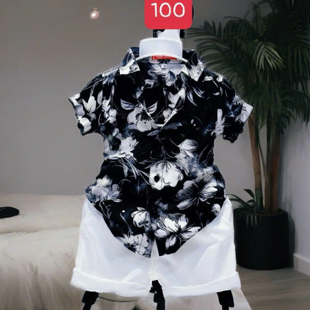 Bộ sơmi hoạ tiết thiết kế cao cấp cho bé trai 10kg-54kg TONIKIDS