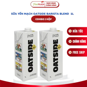 Combo 2 Hộp Sữa Yến Mạch OATSIDE Barista Blend 1 Lit (2 x 1L) - Sữa Hạt Tươi Mát, Dinh Dưỡng Cao