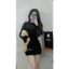 Set đầm 2 chi tiết, body nhũ tay lông phối đầm ống