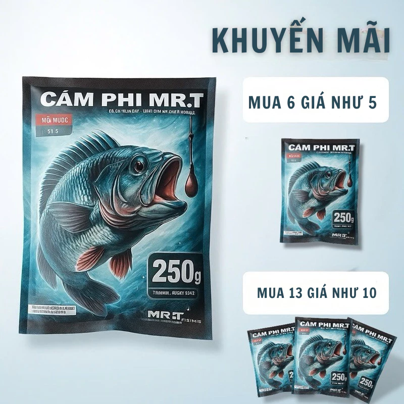 Cám Phi Mr.T - mồi câu cá rô phi tự nhiên- dịch vụ - mồi câu cá hiệu quả - mùi tanh thơm nhẹ - cám phi mrt