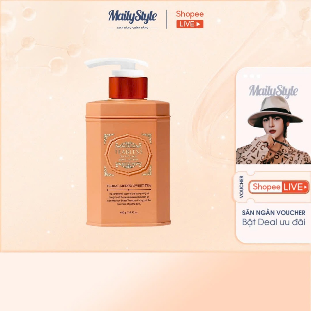 H87_Sữa dưỡng thể hương cỏ ngọt Meadow Sweet Tea Teabless Floral Meadow Sweet Tea Perfume Body Lotion 480g giá tốt