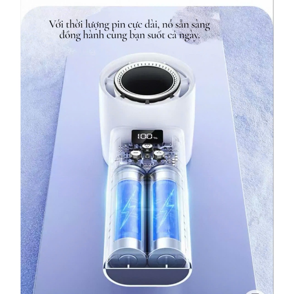 Quạt Cầm Tay Nhỏ Gon Anhlinh F19 199 Cấp Độ Gió Không Tiếng Ồn Pin Sử Dụng Lâu
