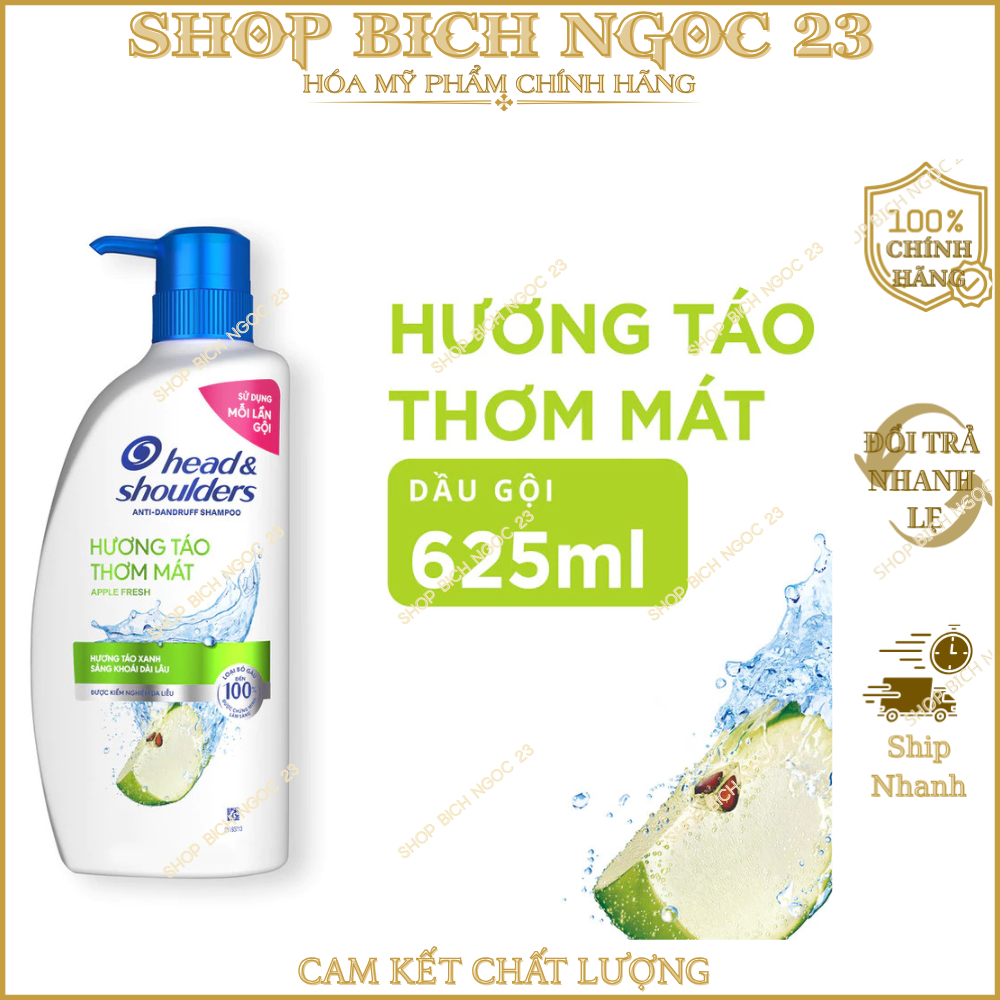 Dầu Gội Head&Shoulders chai 625ml Hương Bạc Hà