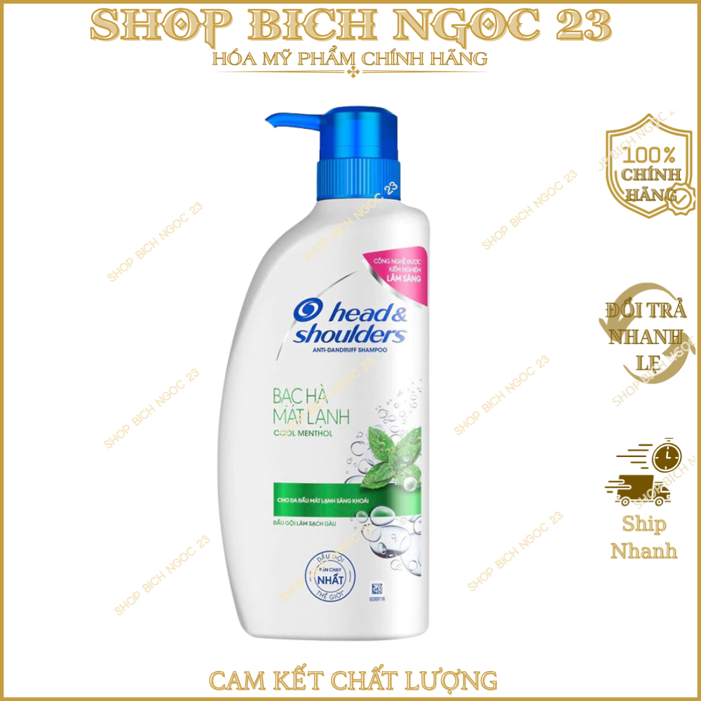 Dầu Gội Head&Shoulders chai 625ml Hương Bạc Hà