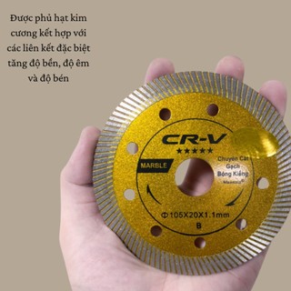 Lưỡi Cắt CRV 105mm Cao Cấp – Cắt Gạch, Đá, Bê Tông, Ngói, Độ Bền Vượt Trội, Sắc Bén Mạnh Mẽ