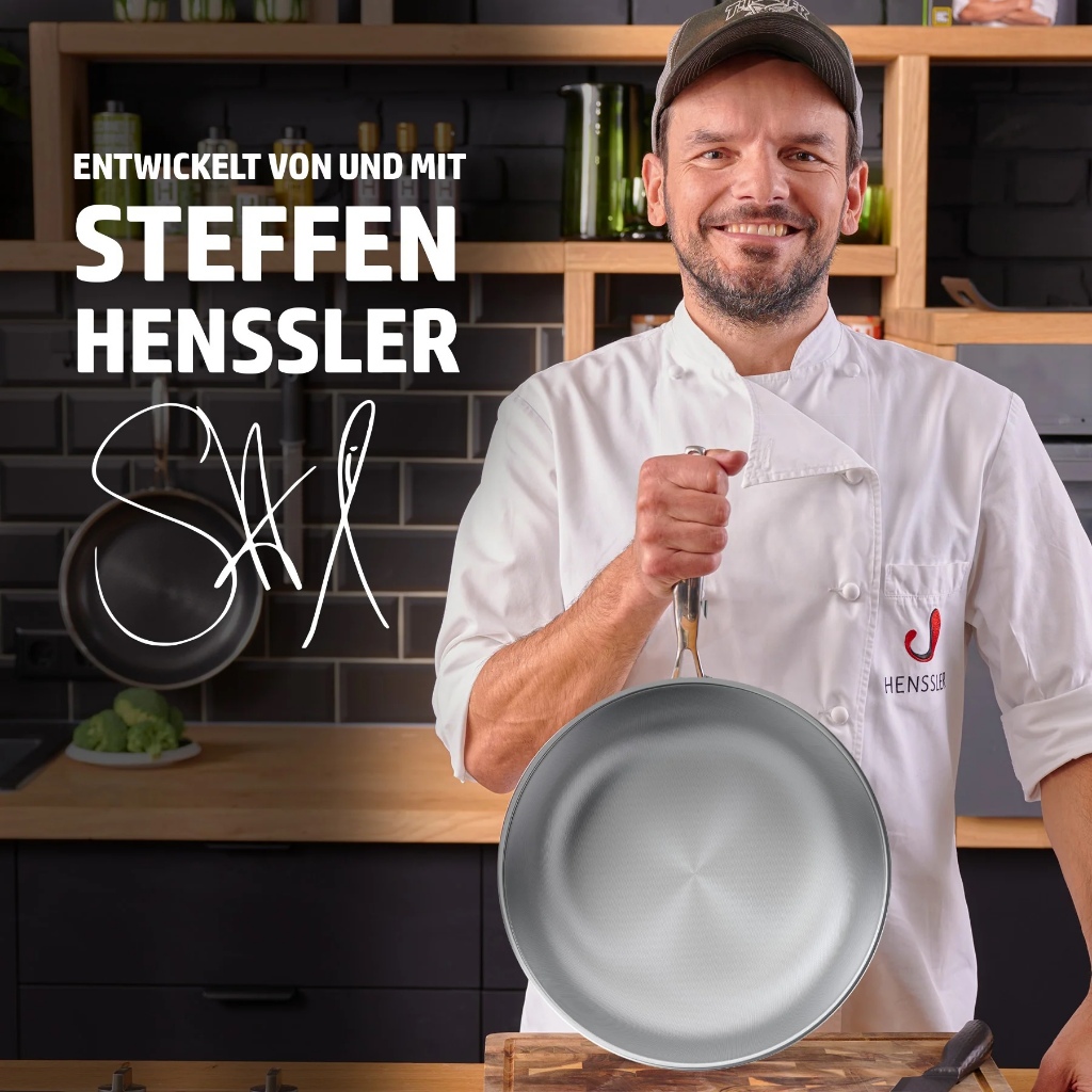 Chảo Đức Henssler Xuất Đức Chống Dính Đa Điểm 24/28/30cm