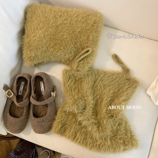 SET 2 Món Áo Cardigang Lông + Áo Hai Dây Hàn Quốc Basic Trendy QCCC ( Ảnh thật ) | Dami.Studio
