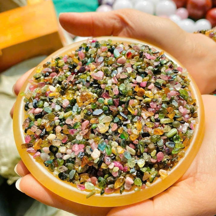 Đá Thạch Anh Đa Sắc 8 màu - Màu đẹp sáng bóng đẹp, đá thạch anh ngũ sắc, đá năng lượng, đá thanh tẩy