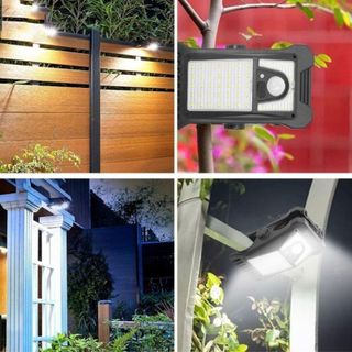 Homee.cok Đèn Kẹp Năng Lượng Mặt Trời Siêu Sáng Chống Nước Ngoài Trời - Đèn sân vườn cảm biến cơ thể