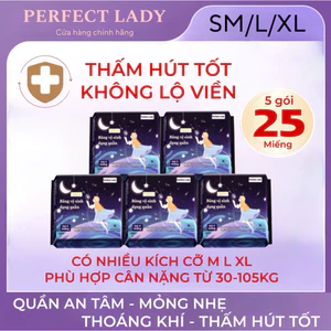 MUA 3 TẶNG 2 (25 miếng) Băng Vệ Sinh Dạng Quần PERFECT LADY thấm hút tốt, thoáng khí.