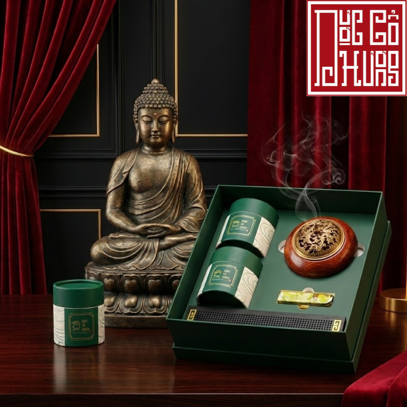 Bộ quà tặng cao cấp Dược Cổ Hương , set quà tết 2026 độc đáo , bộ quà tặng lãnh đạo đối tác , set trà cao cấp