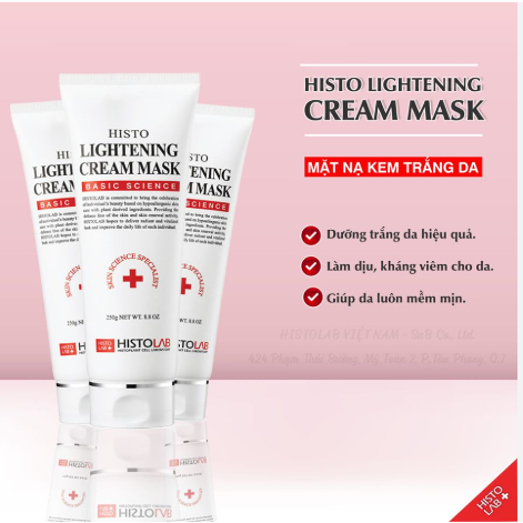 Kem Ủ Trắng Mặt Histolab Lightening Cream Mask Dưỡng Ẩm Trắng Mịn Da 250G