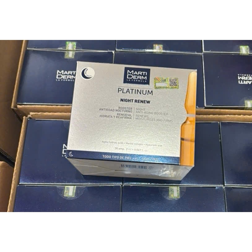 [HÀNG CÔNG TY] Ampoule Chống Lão Hoá & Tái Tạo Da Ban Đêm - MartiDerm Platinum Night Renew