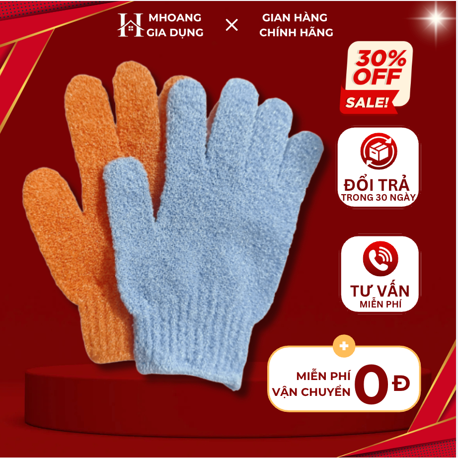 Găng Tay Tẩy Tế Bào Chết Làm Sạch Sâu Cho Da Tiện Dụng MHOANG GIA DỤNG