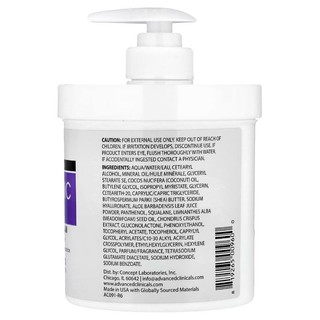 Kem Dưỡng Ẩm Sâu HA Giúp Da Mềm Ẩm Mịn Màng Hyaluronic Acid Body Cream Advanced Clinicals 454g