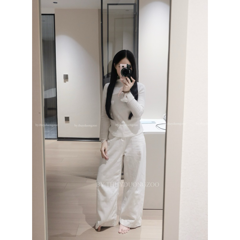 THUYDUONGZOO - QUẦN JEANS TRẮNG DÁNG RỘNG TÔN DÁNG ( CÓ SẴN )