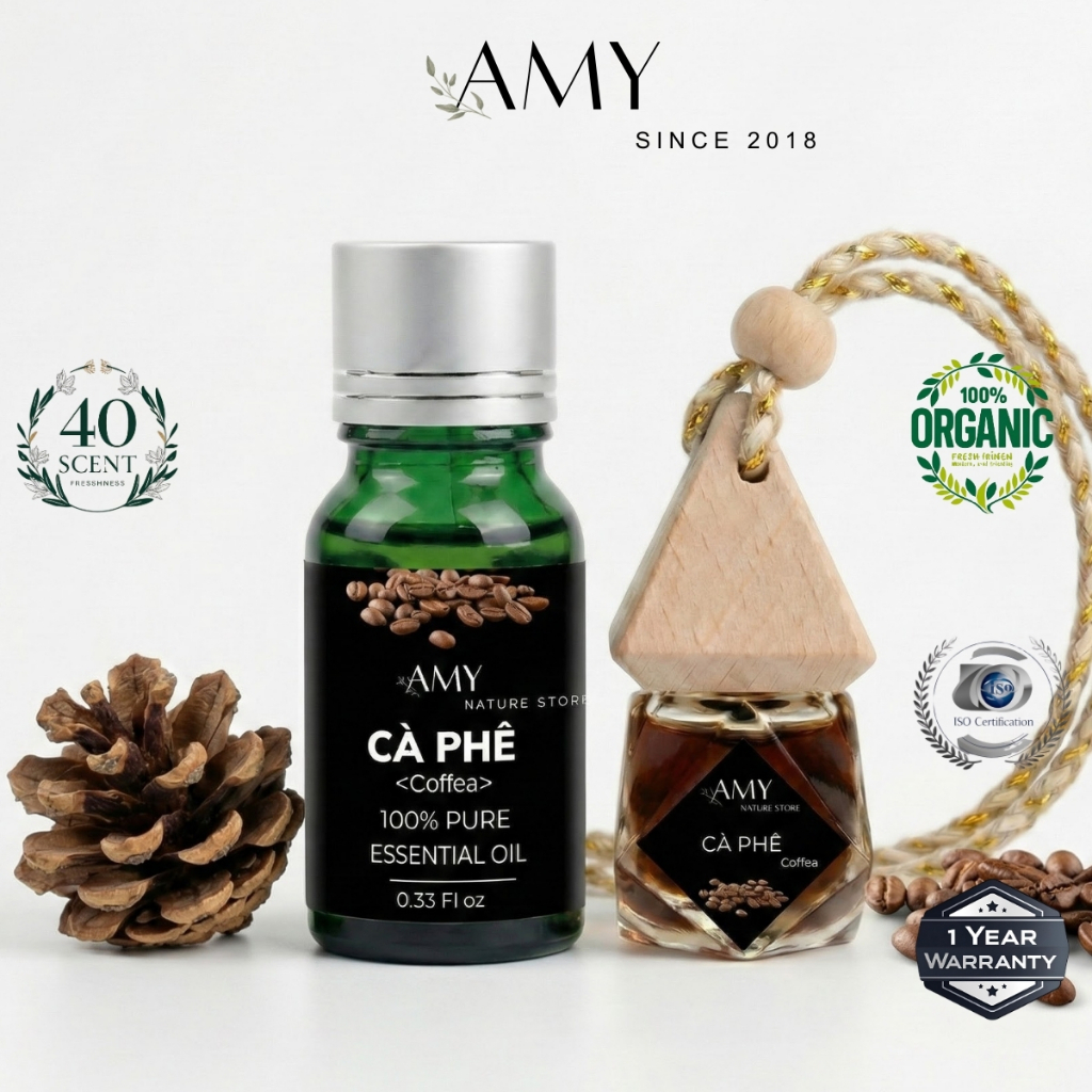 Tinh Dầu Cà Phê Nguyên Chấthiênhiên 10Ml Xông Phòng Treo Xe Khử Mùi Thư Giãn - Hình Ảnh Thực Tế
