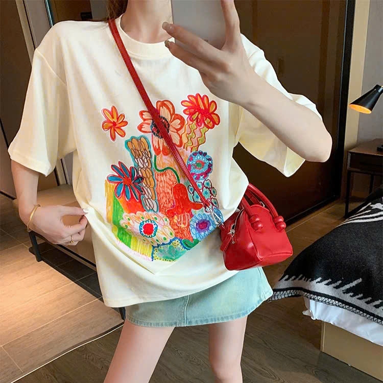 Áo Thun Mirage Hoa Cam Local Brand Chất 100% Cotton Mềm Mịn Thoáng Mát.