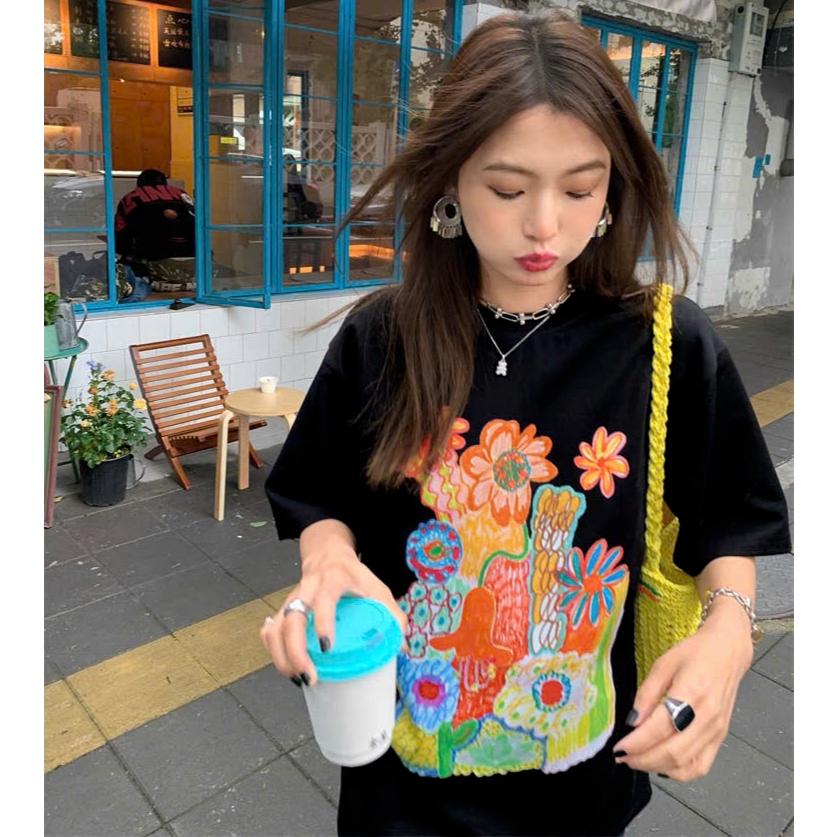 Áo Thun Mirage Hoa Cam Local Brand Chất 100% Cotton Mềm Mịn Thoáng Mát.