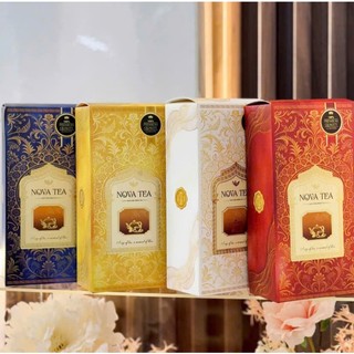 Vỏ Hộp Trà Giấy NOVATEA  Trang Trí Giỏ Quà Tết 2026, Tháp Oản Tết 2026, phụ kiện trang trí giỏ quà Tết