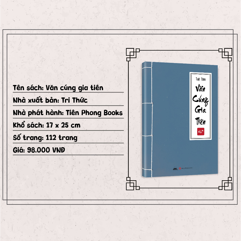 Sách - Văn Cúng Gia Tiên - Bao Gồm Đầy Đủ Nghi Thức và Hướng Dẫn Sắm Lễ - Tiên Phong Books