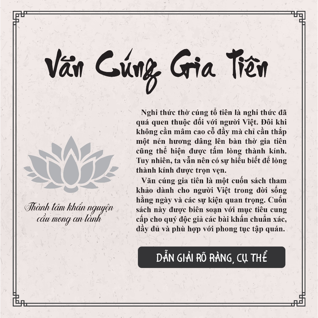 Sách - Văn Cúng Gia Tiên - Bao Gồm Đầy Đủ Nghi Thức và Hướng Dẫn Sắm Lễ - Tiên Phong Books