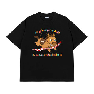 Áo phông nam nữ unisex form vừa Mã Tiểu Dã Vừa khóc vừa làm, áo thun tay ngắn cổ tròn cotton mềm mát - ta/tb2124