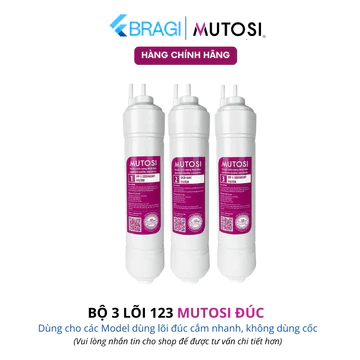 Combo 3 Lõi Lọc Nước Mutosi Đúc Chính Hãng Dùng Cho Máy Lọc Nước RO MP-360D, MP-S1001, MP-360D-BKQ, MP-S1012