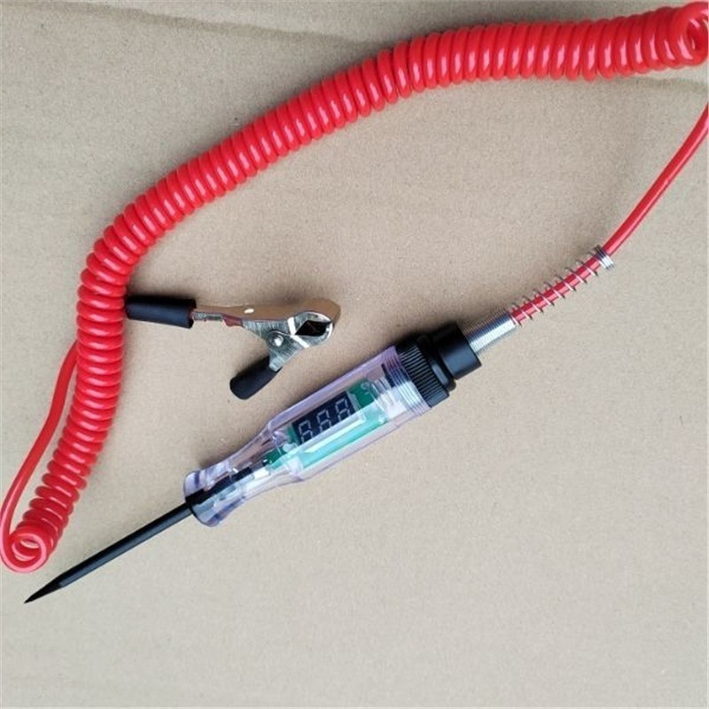 Bút Thử Điện Áp Xe Ô Tô DC 3V-120V Máy Kiểm Tra Mạch Điện Có Đèn Báo, Đầu Dò Kim Sắc Nhọn Siêu Bền