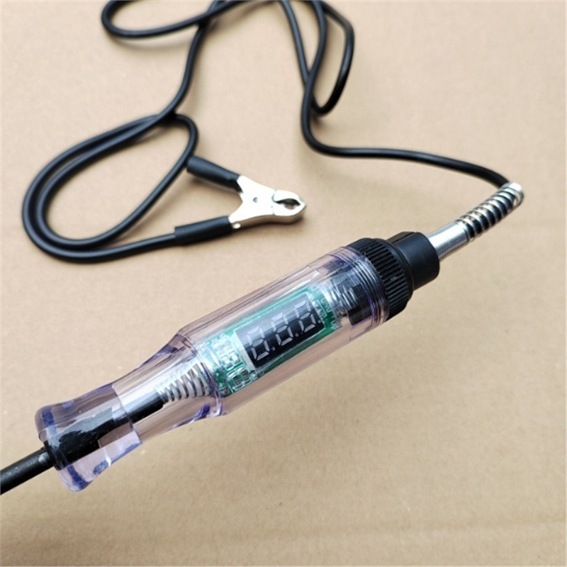 Bút Thử Điện Áp Xe Ô Tô DC 3V-120V Máy Kiểm Tra Mạch Điện Có Đèn Báo, Đầu Dò Kim Sắc Nhọn Siêu Bền