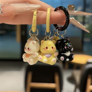 Móc khóa hình mèo kèm chuông vàng - Dễ thương, phong cách trang trí cho bạn. - Quà Tặng - keychan
