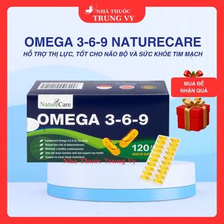 Viên Uống Omega 3-6-9 Naturecare Giảm Cholesterol, Bảo Vệ Tim Mạch 120 Viên