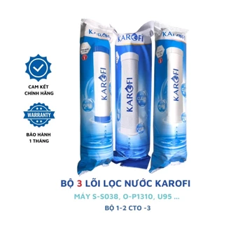 Bộ 3 lõi lọc thô Karofi 123 lõi số 2 CTO GAC (lưới) dùng cho các máy lọc Karofi O-P1310, S-S038, KAD-X39, KAQ-O07,...