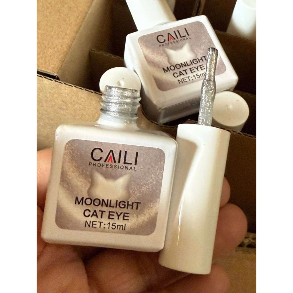 Sơn Gel Caili Moonlight Cat Eye 15ml – Hiệu Ứng Mắt Mèo Ánh Trăng, Gel Từ Tính Lấp Lánh, Bền Màu Chuẩn Salon