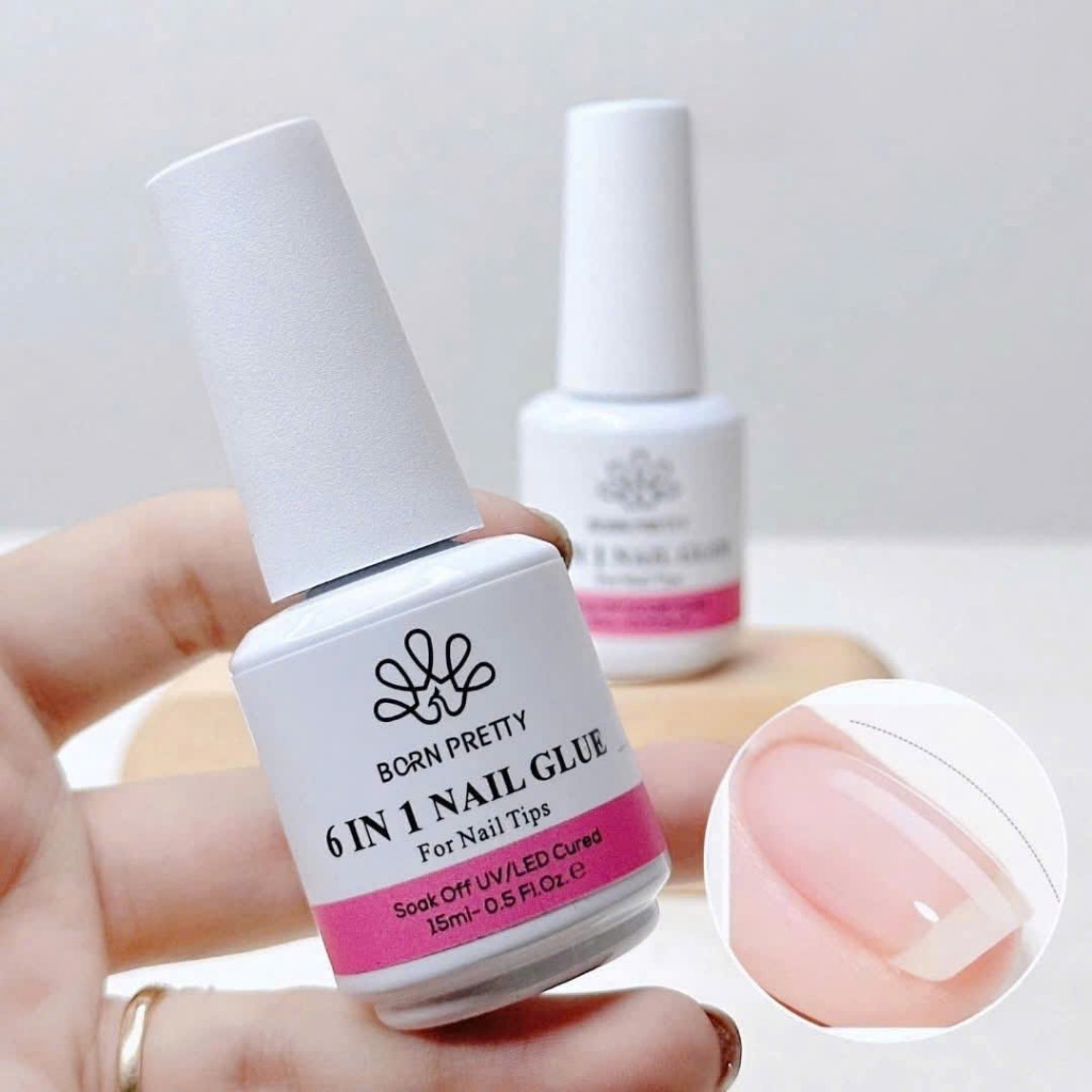 Glue Gel 6in1 Đa Năng – Keo Gel Siêu Bám, Đính Đá – Dán Tips – Base – Top – Điêu Khắc, Khô Nhanh UV/LED, Bền Chuẩn Salon