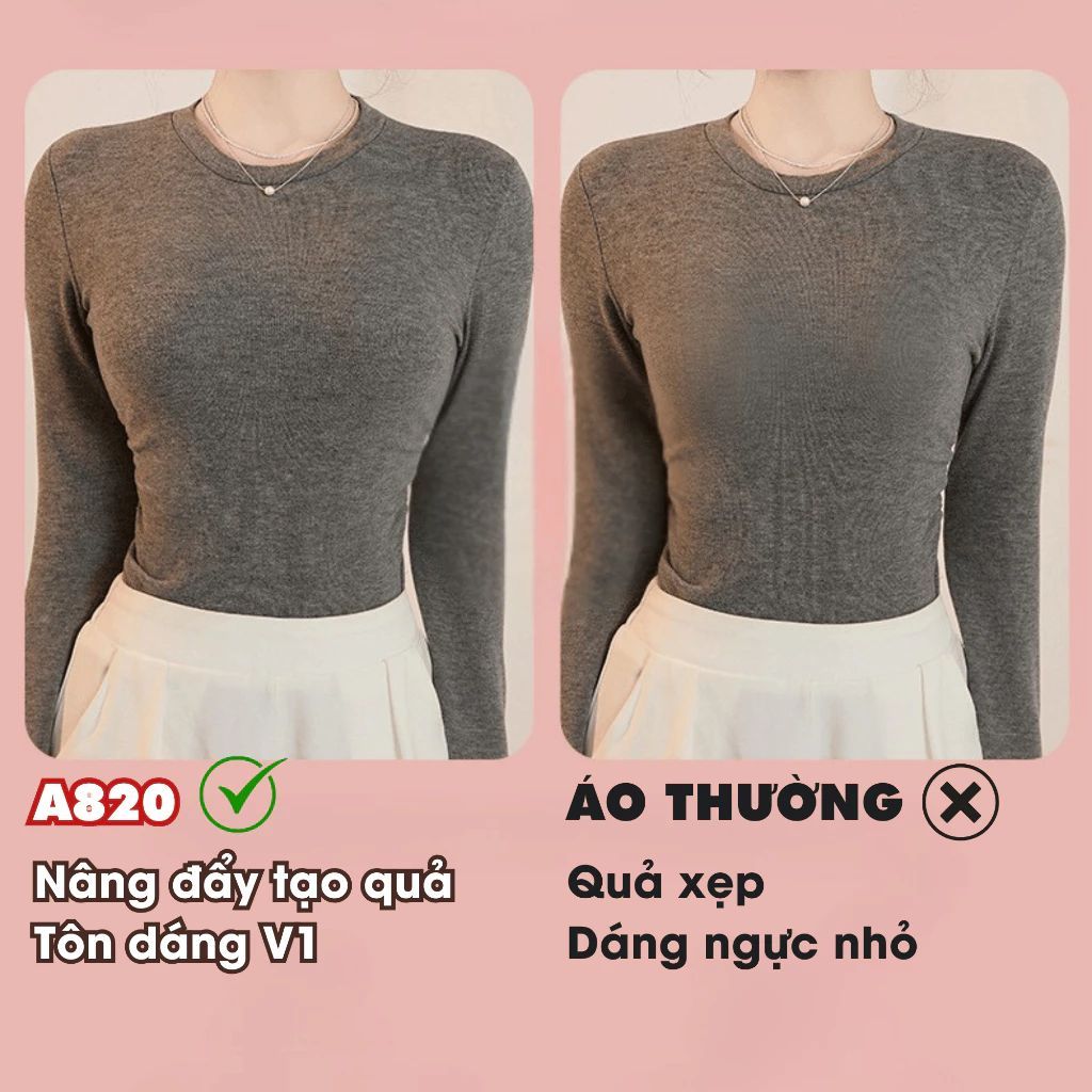 Áo ngực nữ đúc không gọng đệm mút bàn tay nâng ngực tạo khe sexy, Áo lót nữ không dây LANIXA A820