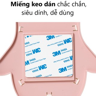 Khay dán tường chim cánh cụt nhựa nguyên sinh bền chắc miếng keo siêu dính lắp đặt không khoan(5706)