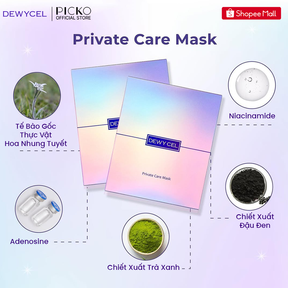 Mặt nạ dưỡng ẩm nâng cơ tại nhà DEWYCEL PRIVATE CARE MASK 15g x 5 miếng