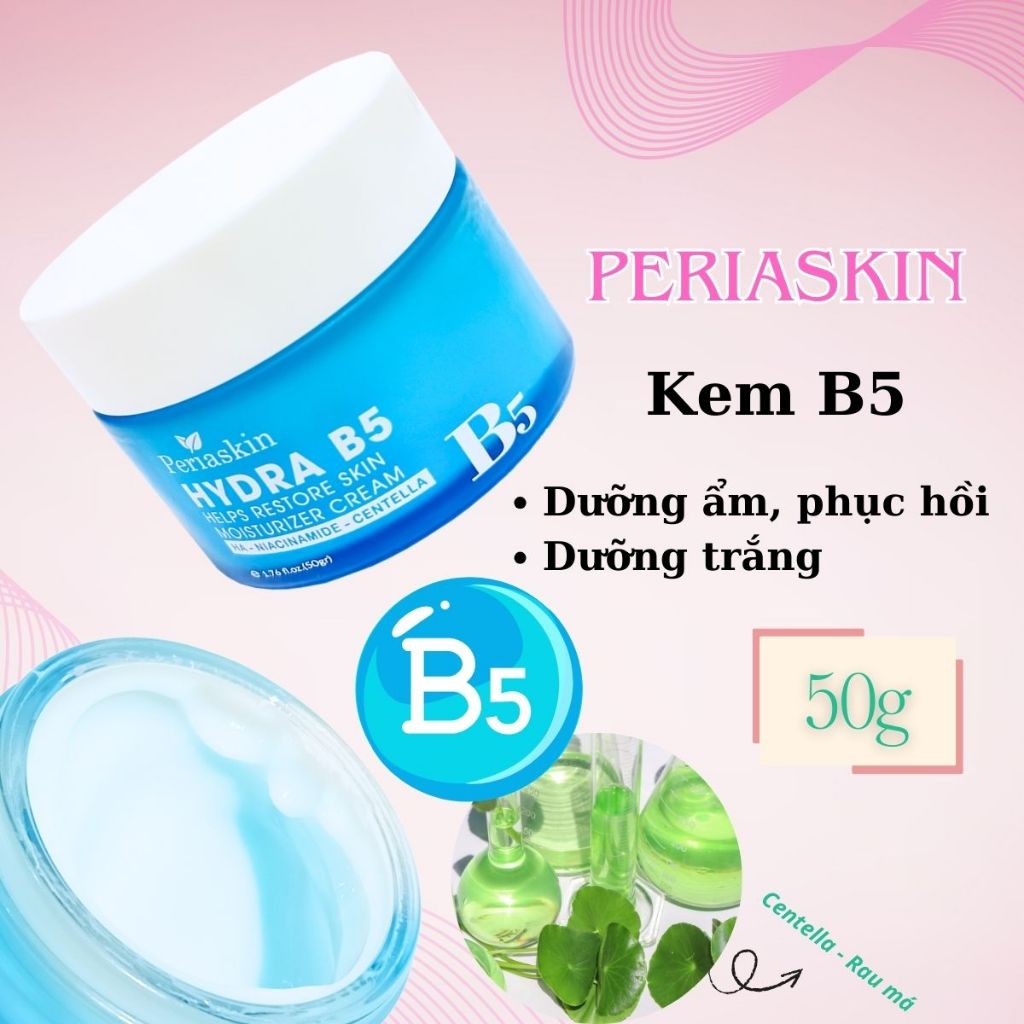Kem B5 Phục Hồi Periaskin 50g Bổ Sung Collagen Phù Hợp Mọi Loại Da, Dùng Cả Ngày Và Đêm, A23