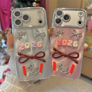 Ốp Lưng iPhone Tết 2026 Ánh Nhũ, Trang Trí Số Nổi & Charm Ngựa – Phụ Kiện Đón Xuân Siêu Xinh